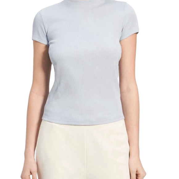 Theory Tiny Tee 2 Compact Rib Baby Blue - Picture 1 of 6